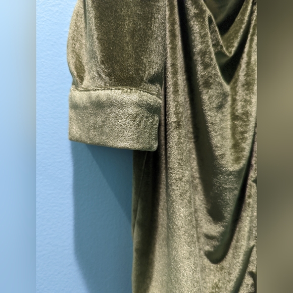 Cider Green Velvet Mini Dress - Picture 7 of 8